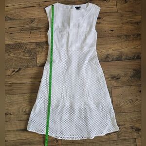 Theory White Eyelet Midi Dress